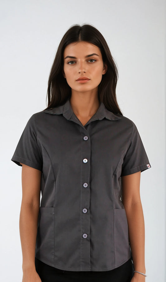 Camisa de Botones Manga Corta para Mujer | SOZU