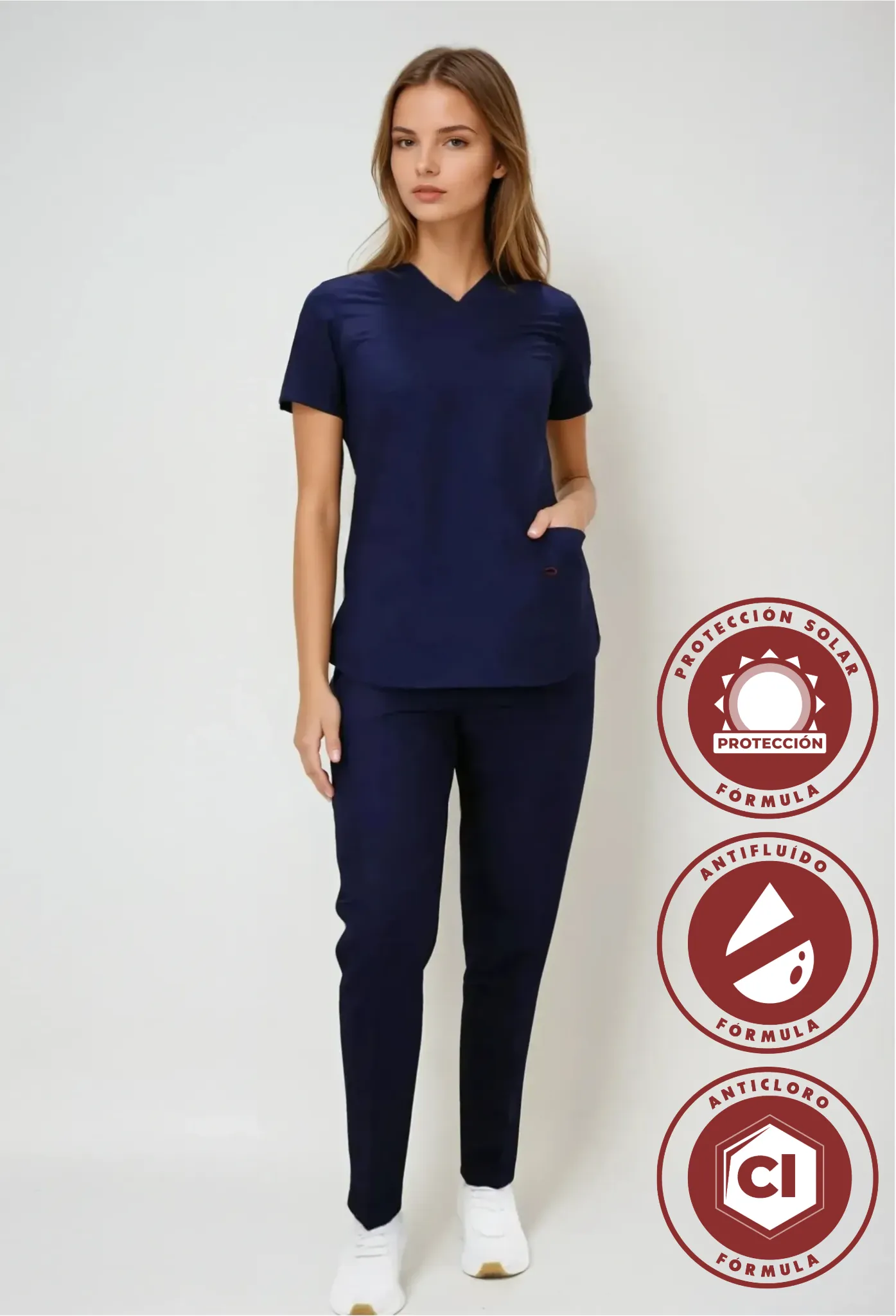 Uniforme Quirúrgico Antifluido y Anticloro Azul Marino | SOZU