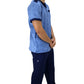 Uniforme de Trabajo Azul Antifluido para Hombre con Spandex | SOZU