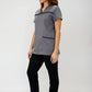 Uniforme de Limpieza con Filipina Gris para Mujer con Spandex | SOZU