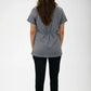Uniforme de Limpieza con Filipina Gris para Mujer con Spandex | SOZU