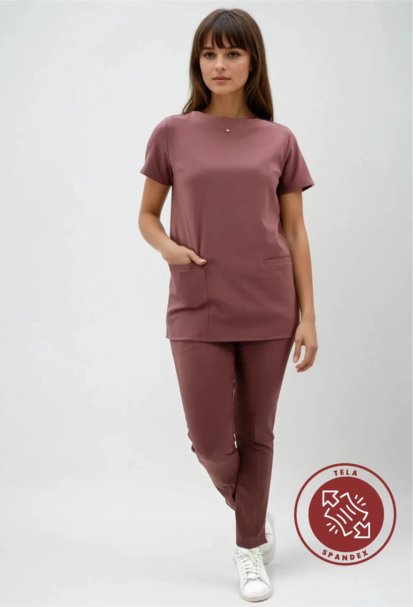 Uniforme Spandex Rosa Palo para Mujer | SOZU