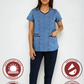 Uniforme para Mujer Antifluido y Anticloro Estampado Azul | SOZU
