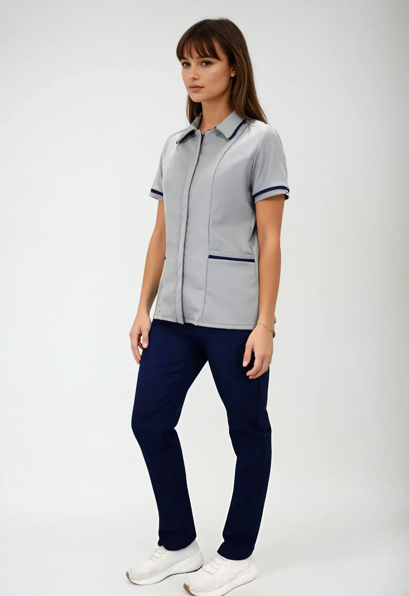 Uniforme de Limpieza para Mujer Antifluido Gris | SOZU