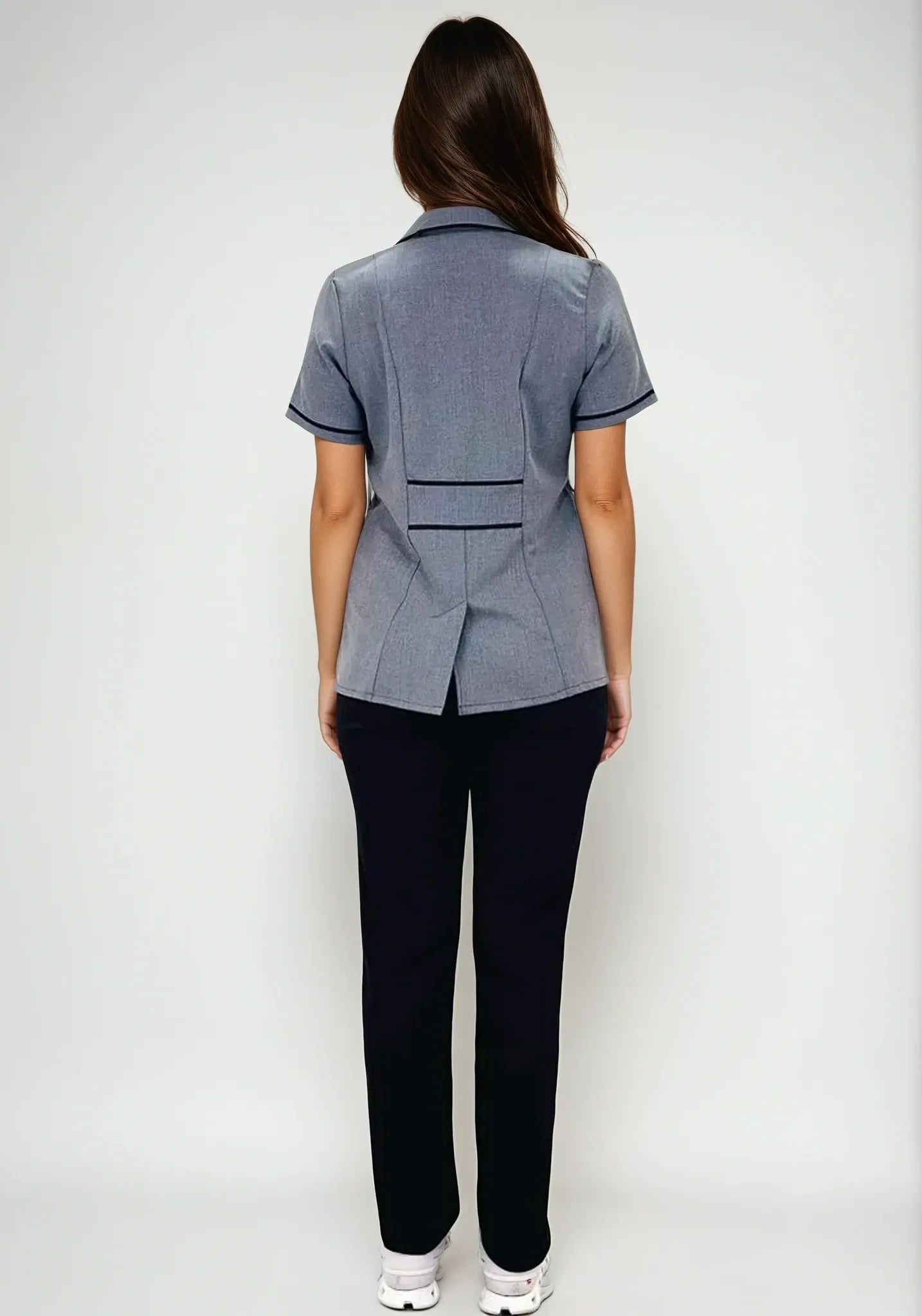 Uniforme de Chaquetín para Limpieza Gris Mujer con Spandex | SOZU