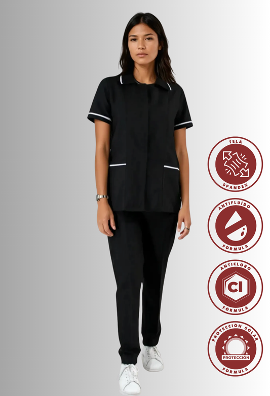 Uniforme de Chaquetín para Mujer Antifluidos y Anticloro con Spandex | SOZU
