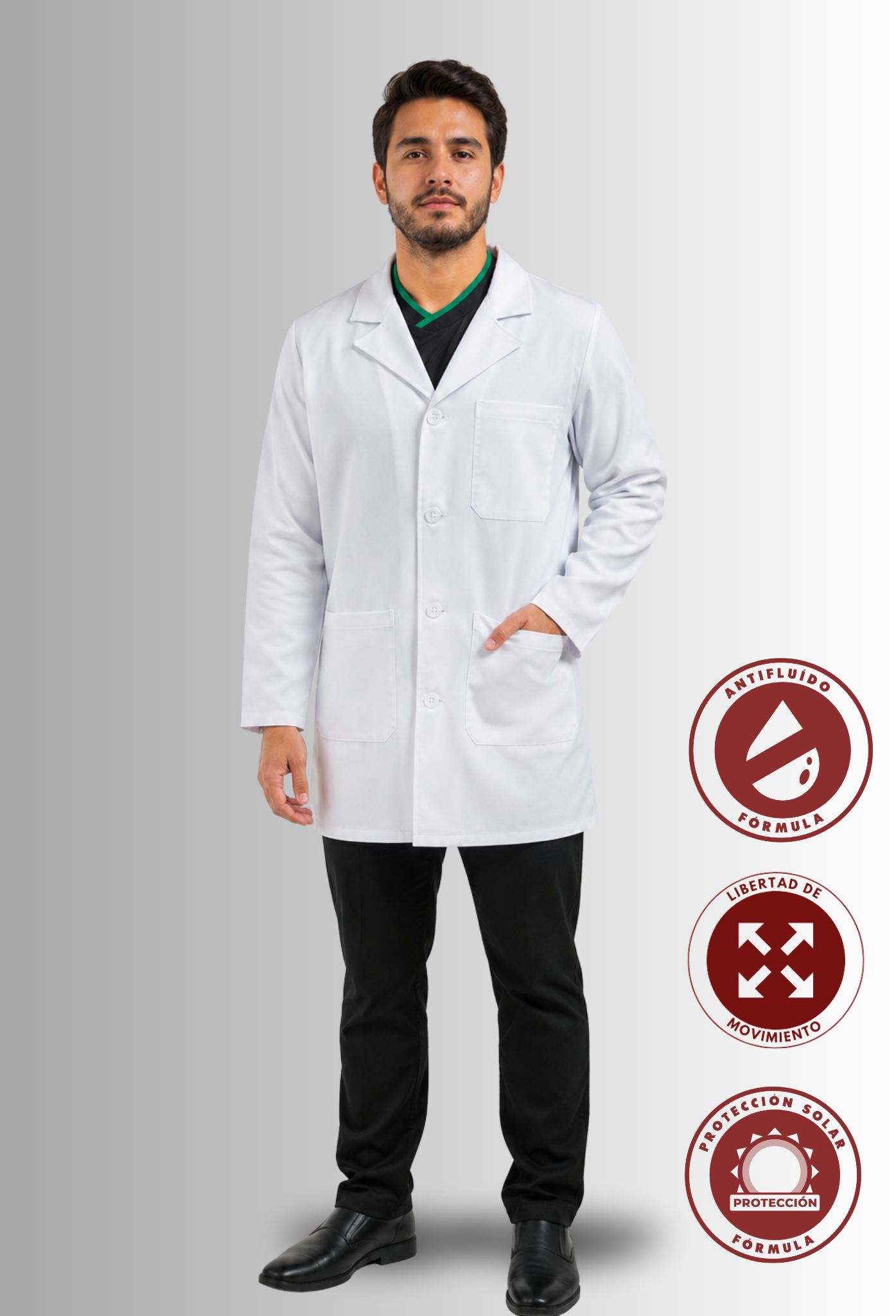 Bata Médica Antifluido para Hombre | SOZU