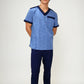 Uniforme de Trabajo Azul Antifluido para Hombre con Spandex | SOZU