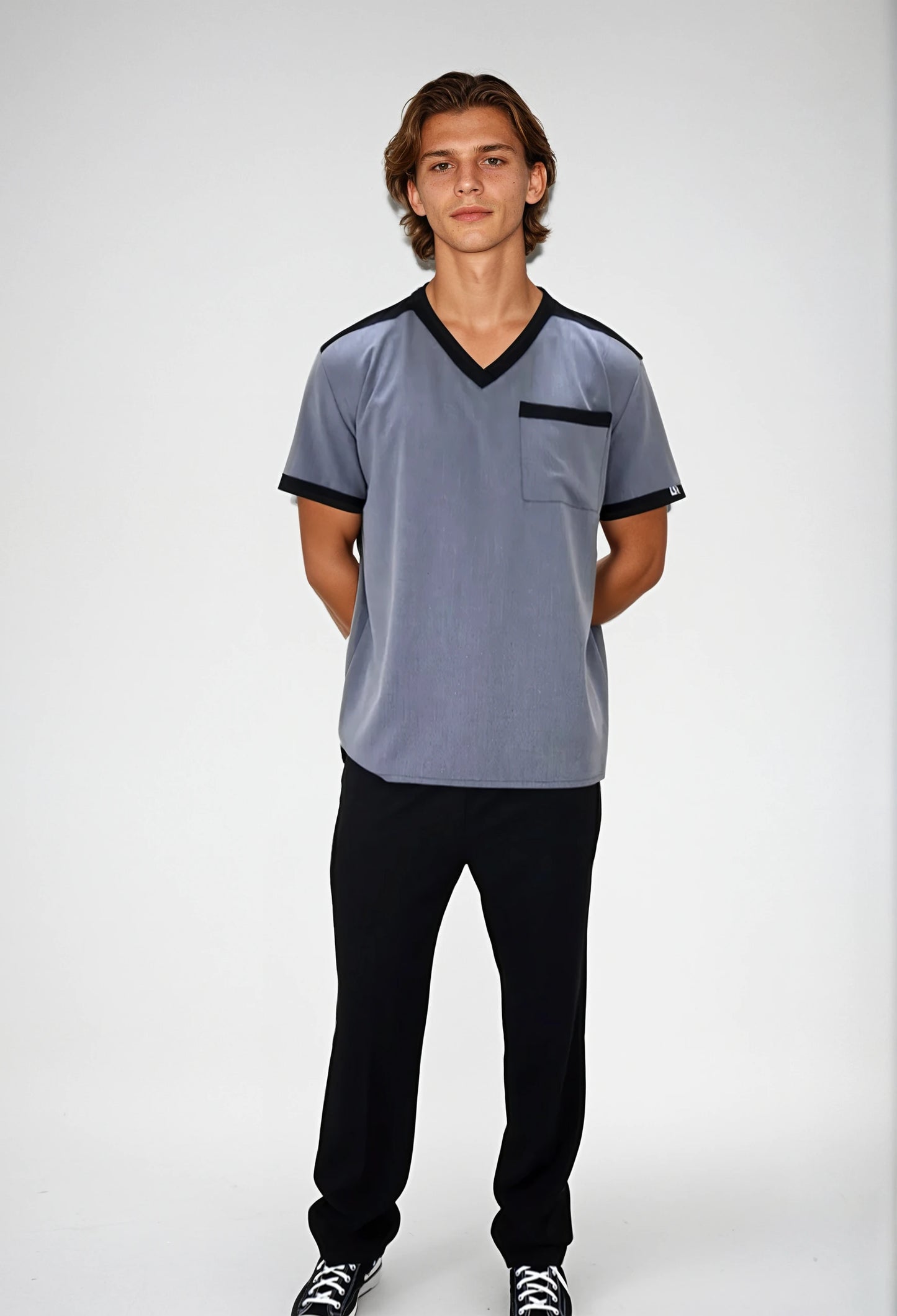 Uniforme de Trabajo Gris para Hombre con Spandex | SOZU