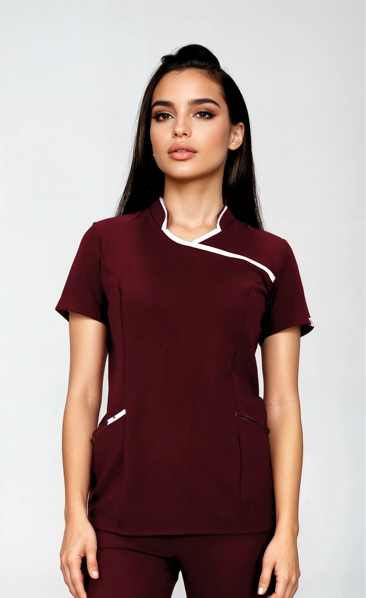 Filipina para Mujer Cuello Mao con Spandex | SOZU