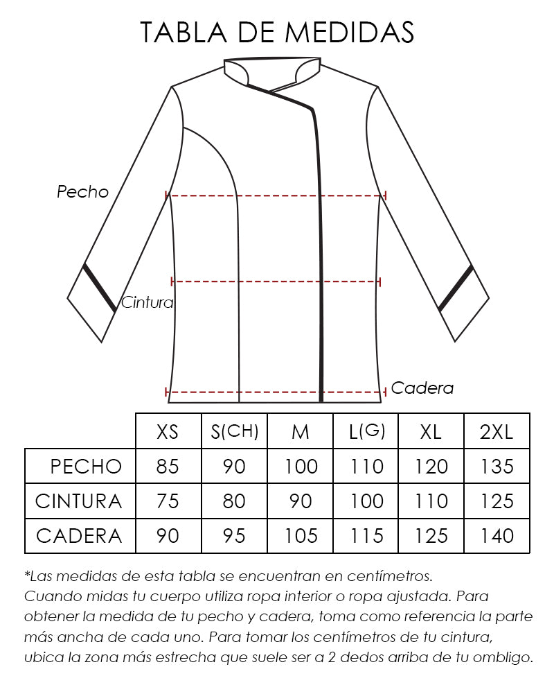 Uniforme de Chef para Mujer con Chaquetín de Zipper | SOZU