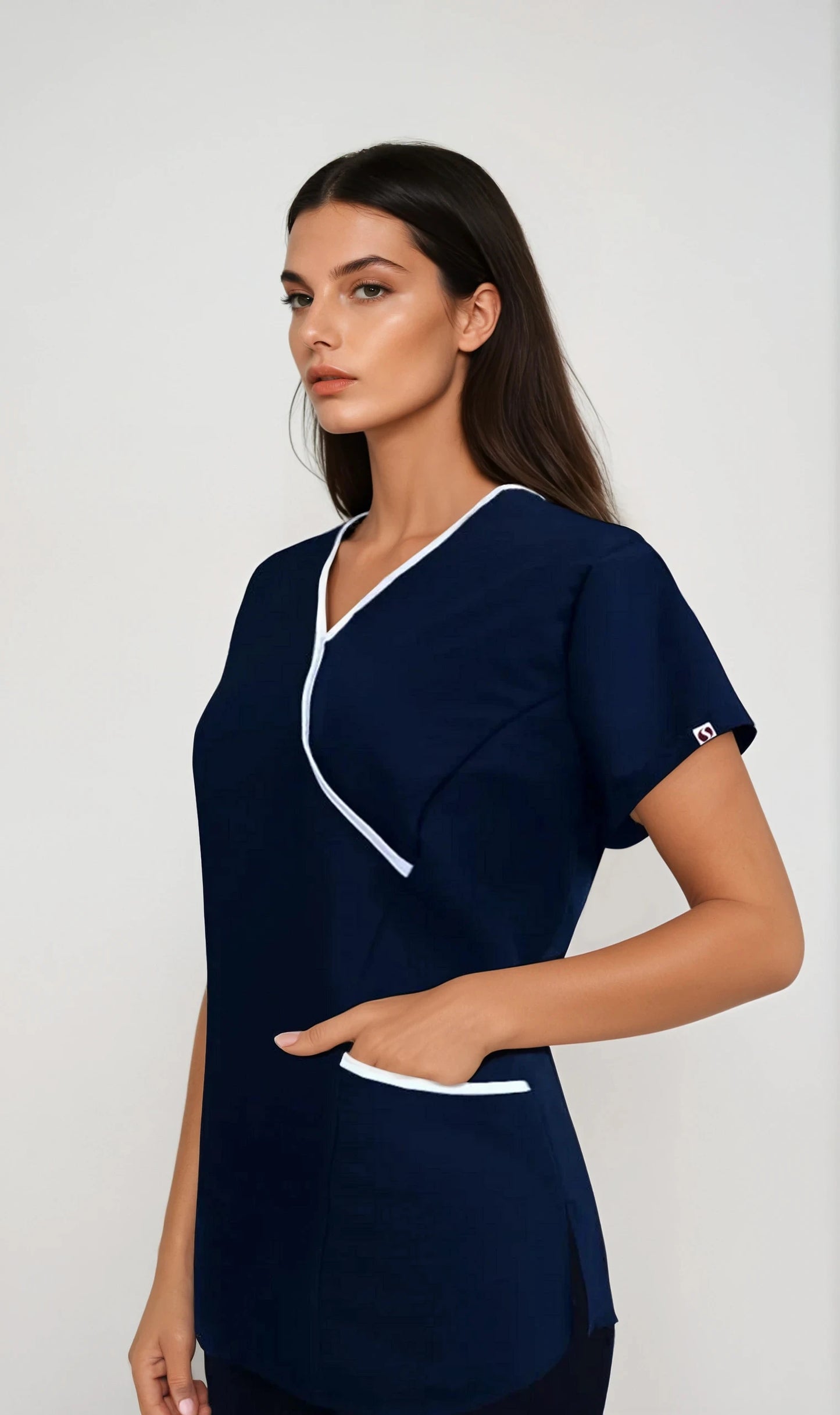 Uniforme para Mujer Spandex, Antifluido y Anticloro Azul Marino | SOZU