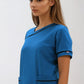 Uniforme Azul para Mujer con Spandex y bies | SOZU