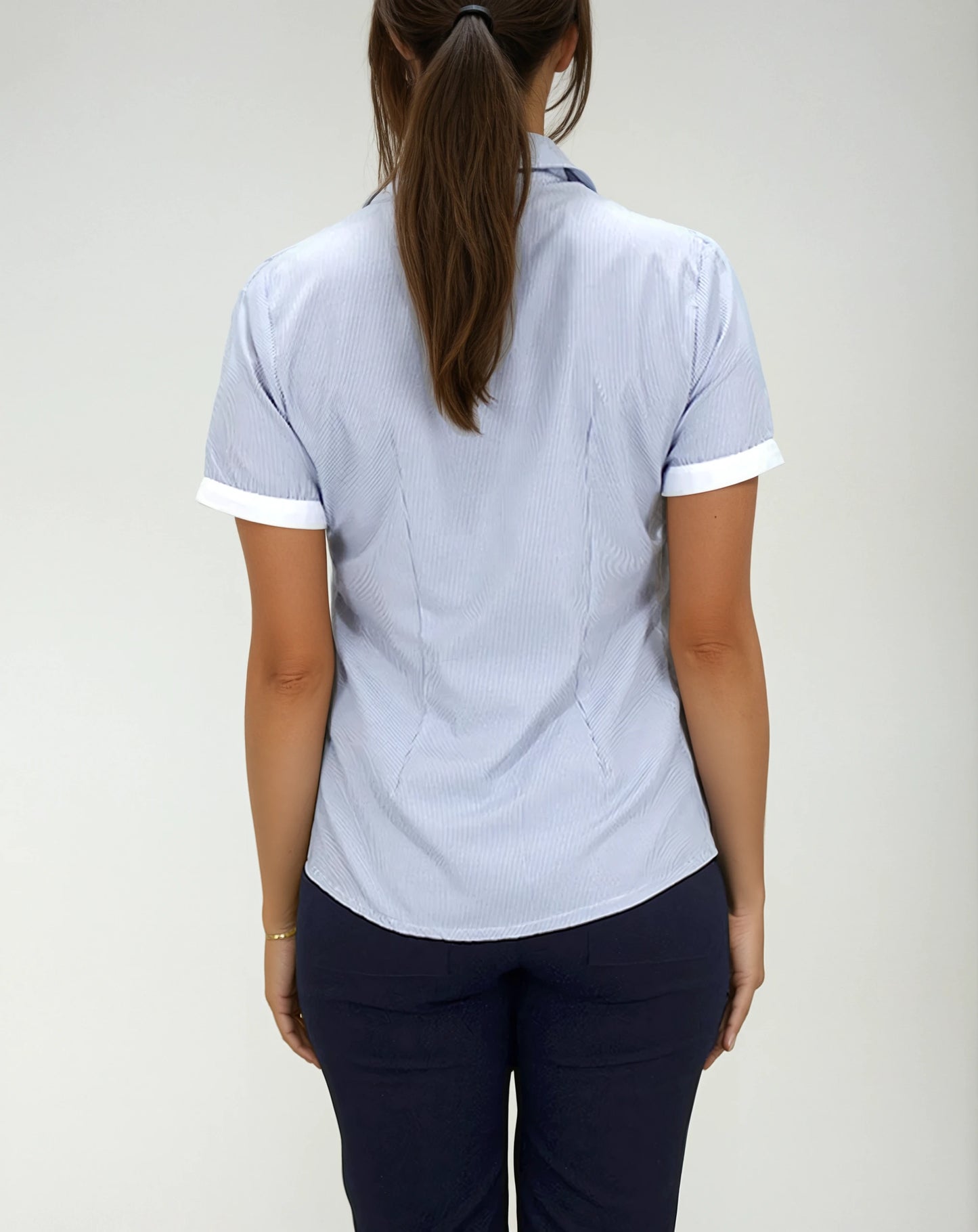 Camisa de Manga Corta para Mujer con Bies | SOZU