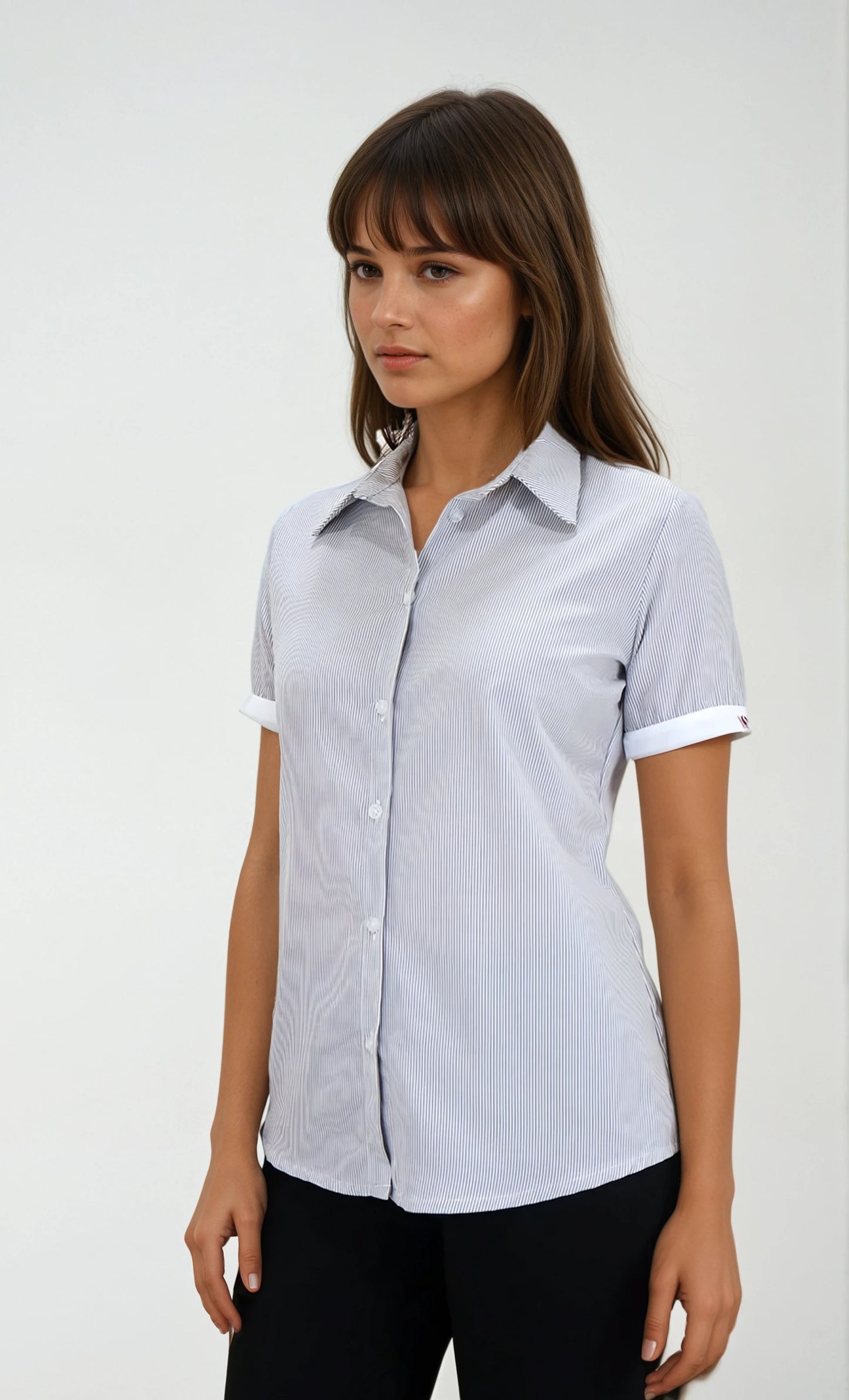 Camisa de Manga Corta para Mujer con Bies | SOZU