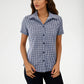 Camisa Antimanchas para Mujer Manga Corta de Cuadros | SOZU