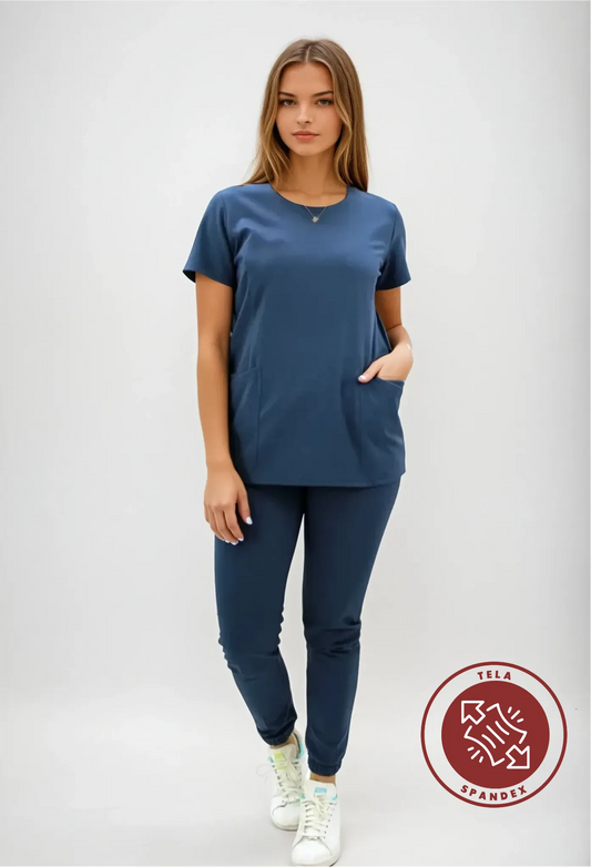 Uniforme Spandex Azul Petróleo para Mujer | SOZU