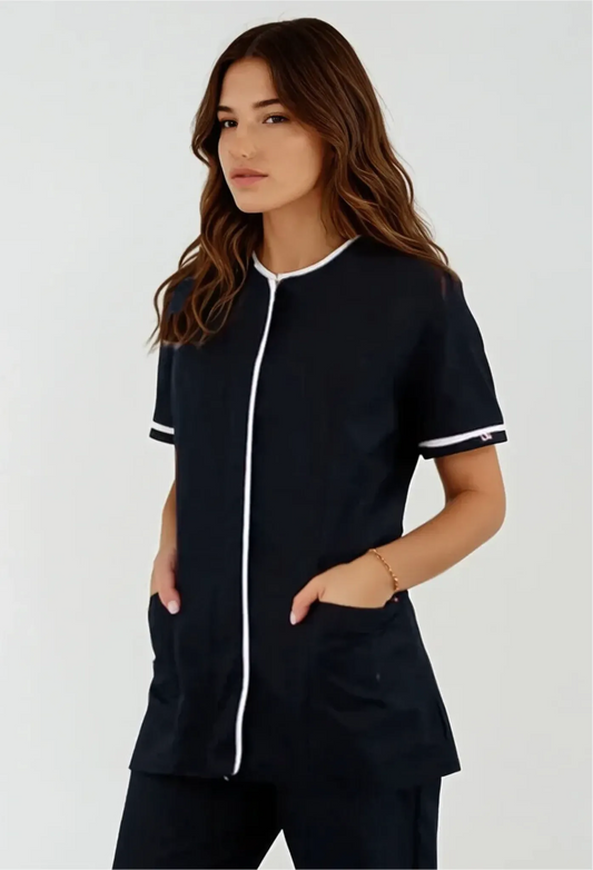 Chaquetín para Servicio de Limpieza para Mujer Spandex, Antifluido y Anticloro | SOZU