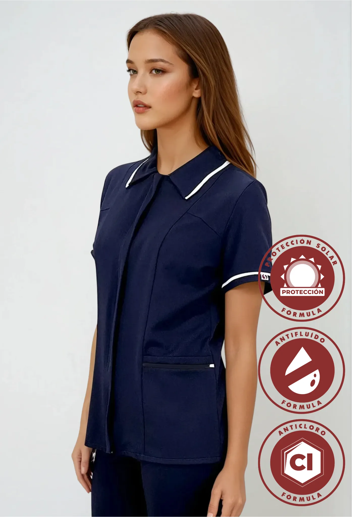 Chaquetín de Limpieza para Mujer Antifluido y Anticloro | SOZU