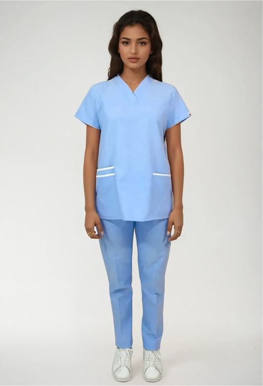 Uniforme Médico para Mujer Color Celeste | SOZU