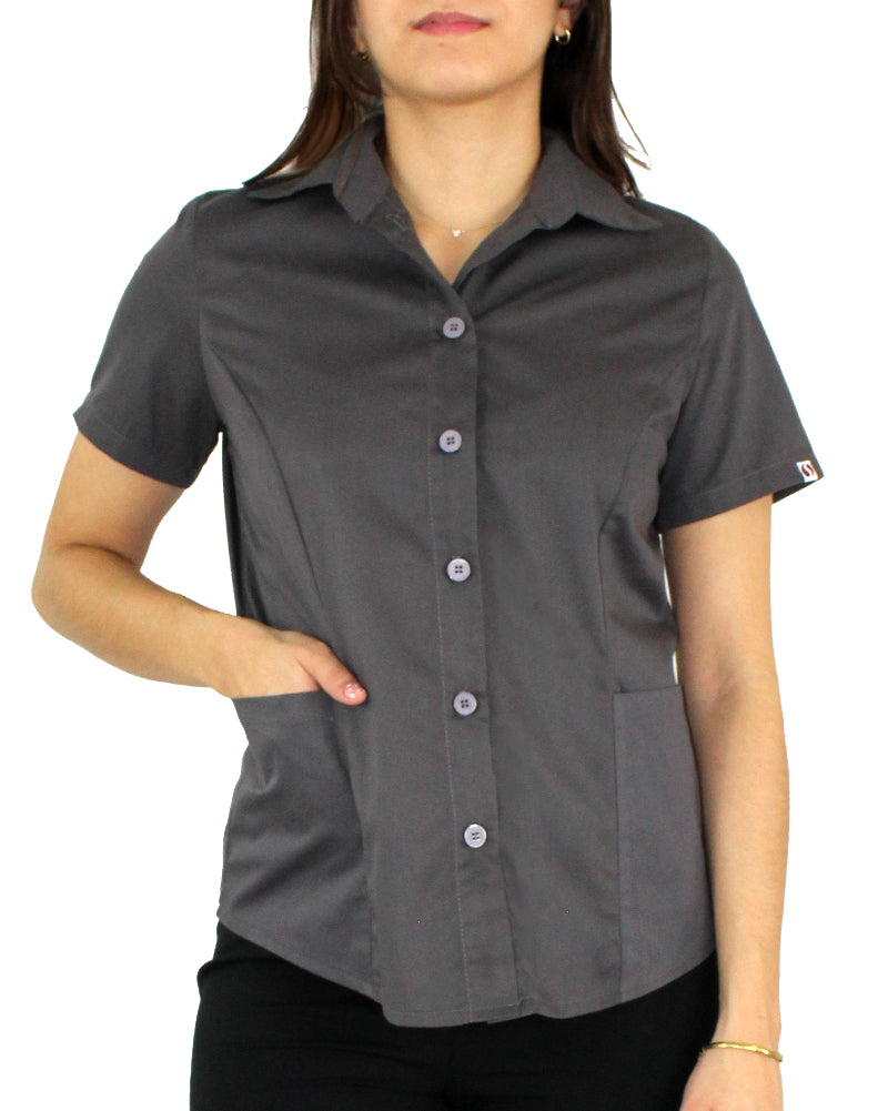 Camisa de Botones Manga Corta para Mujer | SOZU