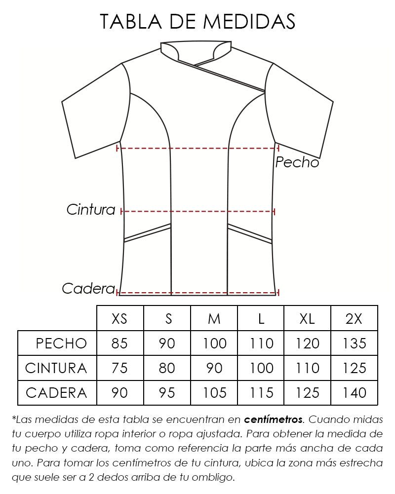 Filipina Blanca Cuello Mao con Antifluido y Spandex | SOZU