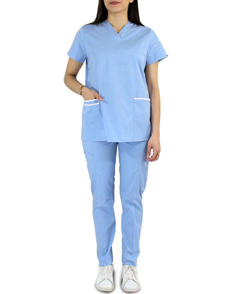 Uniforme Médico para Mujer Color Celeste | SOZU
